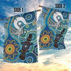 Personalised Aboriginal Platypus Garden Flag Torres Strait Islander Dhari Indigenous Dot Art