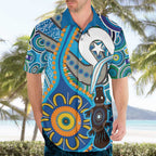 Personalised Aboriginal Platypus Hawaiian Shirt Torres Strait Islander Dhari Indigenous Dot Art
