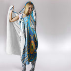 Personalised Aboriginal Platypus Hooded Blanket Torres Strait Islander Dhari Indigenous Dot Art