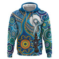 Personalised Aboriginal Platypus Hoodie Torres Strait Islander Dhari Indigenous Dot Art