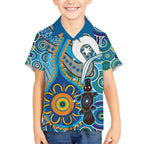 Personalised Aboriginal Platypus Kid Hawaiian Shirt Torres Strait Islander Dhari Indigenous Dot Art