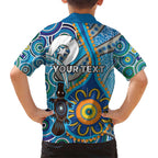 Personalised Aboriginal Platypus Kid Hawaiian Shirt Torres Strait Islander Dhari Indigenous Dot Art