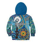 Personalised Aboriginal Platypus Kid Hoodie Torres Strait Islander Dhari Indigenous Dot Art