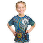 Personalised Aboriginal Platypus Kid T Shirt Torres Strait Islander Dhari Indigenous Dot Art