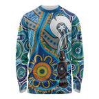 Personalised Aboriginal Platypus Long Sleeve Shirt Torres Strait Islander Dhari Indigenous Dot Art