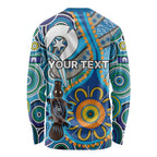 Personalised Aboriginal Platypus Long Sleeve Shirt Torres Strait Islander Dhari Indigenous Dot Art