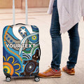 Personalised Aboriginal Platypus Luggage Cover Torres Strait Islander Dhari Indigenous Dot Art