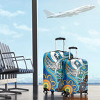 Personalised Aboriginal Platypus Luggage Cover Torres Strait Islander Dhari Indigenous Dot Art