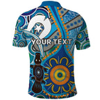Personalised Aboriginal Platypus Polo Shirt Torres Strait Islander Dhari Indigenous Dot Art