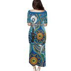 Personalised Aboriginal Platypus Puletasi Torres Strait Islander Dhari Indigenous Dot Art