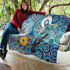 Personalised Aboriginal Platypus Quilt Torres Strait Islander Dhari Indigenous Dot Art