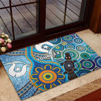 Personalised Aboriginal Platypus Rubber Doormat Torres Strait Islander Dhari Indigenous Dot Art