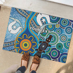 Personalised Aboriginal Platypus Rubber Doormat Torres Strait Islander Dhari Indigenous Dot Art