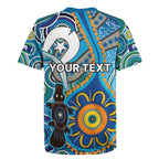 Personalised Aboriginal Platypus Rugby Jersey Torres Strait Islander Dhari Indigenous Dot Art
