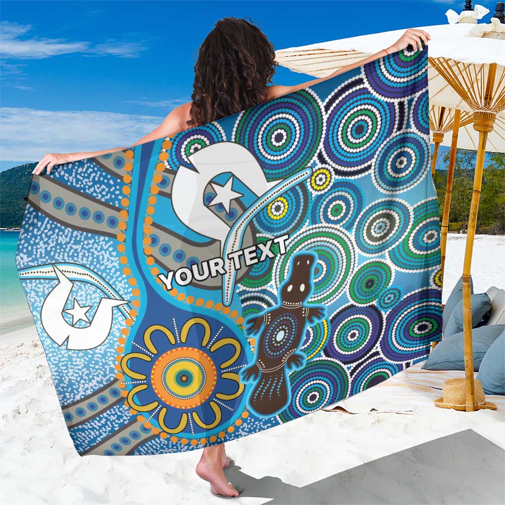 Personalised Aboriginal Platypus Sarong Torres Strait Islander Dhari Indigenous Dot Art