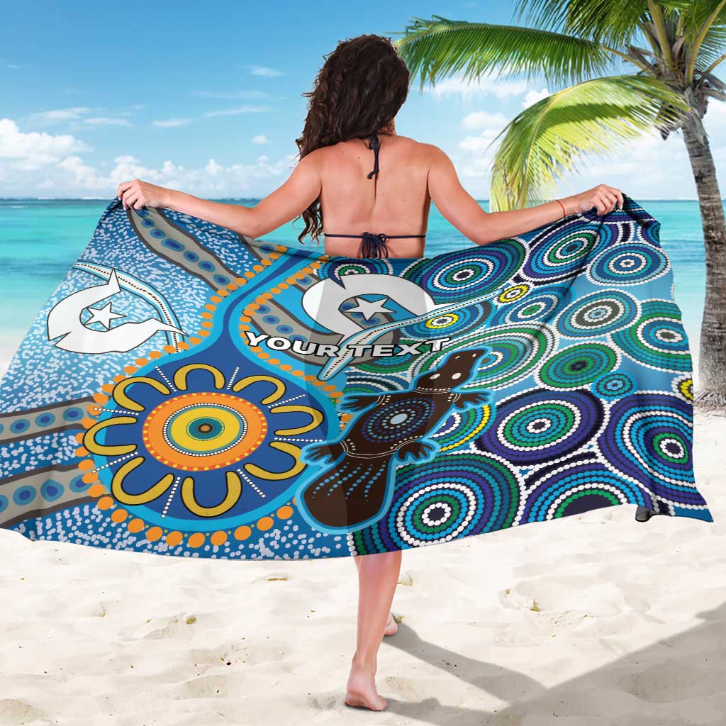 Personalised Aboriginal Platypus Sarong Torres Strait Islander Dhari Indigenous Dot Art
