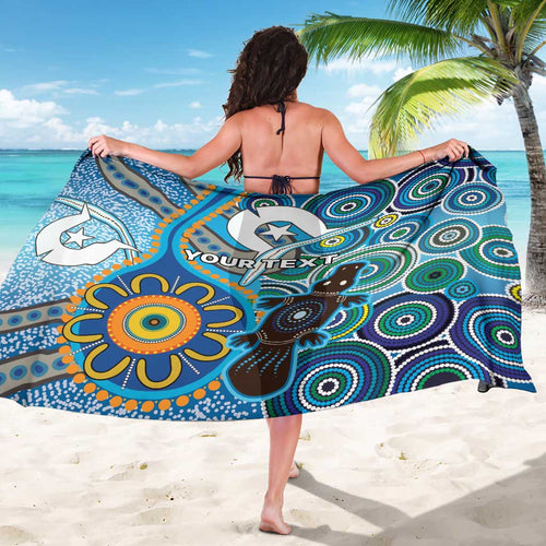 Personalised Aboriginal Platypus Sarong Torres Strait Islander Dhari Indigenous Dot Art