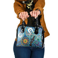 Personalised Aboriginal Platypus Shoulder Handbag Torres Strait Islander Dhari Indigenous Dot Art