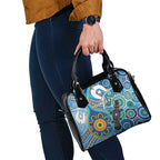 Personalised Aboriginal Platypus Shoulder Handbag Torres Strait Islander Dhari Indigenous Dot Art