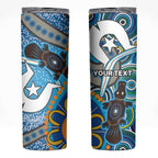 Personalised Aboriginal Platypus Skinny Tumbler Torres Strait Islander Dhari Indigenous Dot Art