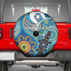 Personalised Aboriginal Platypus Spare Tire Cover Torres Strait Islander Dhari Indigenous Dot Art