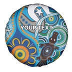 Personalised Aboriginal Platypus Spare Tire Cover Torres Strait Islander Dhari Indigenous Dot Art