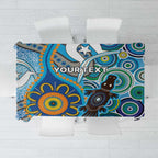 Personalised Aboriginal Platypus Tablecloth Torres Strait Islander Dhari Indigenous Dot Art