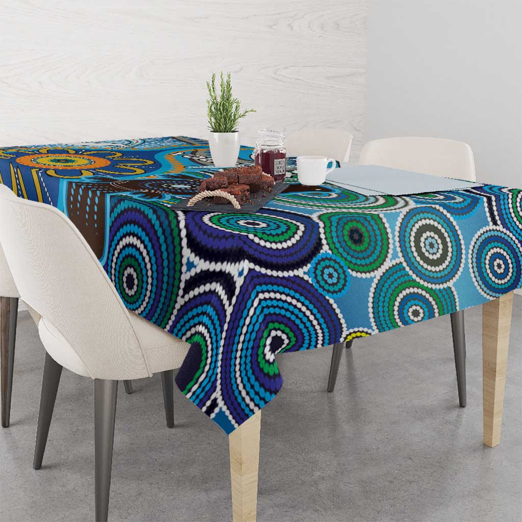 Personalised Aboriginal Platypus Tablecloth Torres Strait Islander Dhari Indigenous Dot Art