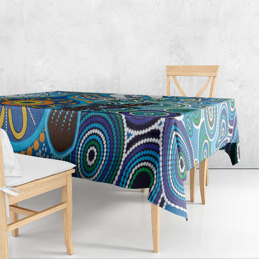 Personalised Aboriginal Platypus Tablecloth Torres Strait Islander Dhari Indigenous Dot Art
