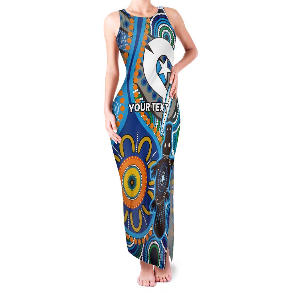 Personalised Aboriginal Platypus Tank Maxi Dress Torres Strait Islander Dhari Indigenous Dot Art