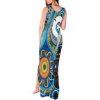 Personalised Aboriginal Platypus Tank Maxi Dress Torres Strait Islander Dhari Indigenous Dot Art