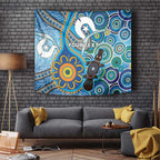 Personalised Aboriginal Platypus Tapestry Torres Strait Islander Dhari Indigenous Dot Art