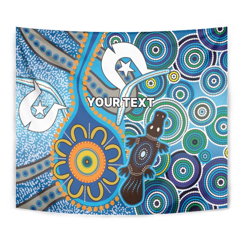 Personalised Aboriginal Platypus Tapestry Torres Strait Islander Dhari Indigenous Dot Art