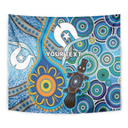 Personalised Aboriginal Platypus Tapestry Torres Strait Islander Dhari Indigenous Dot Art