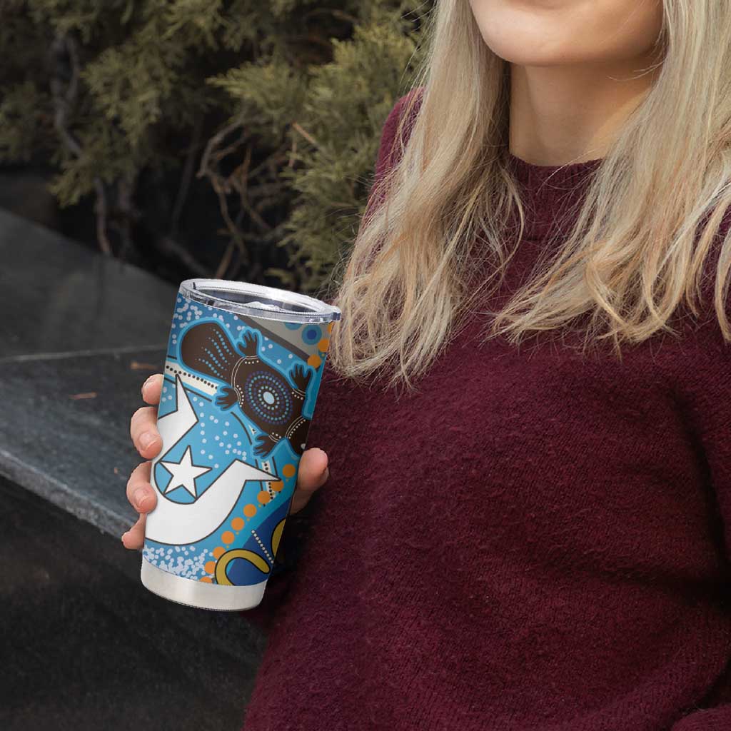 Personalised Aboriginal Platypus Tumbler Cup Torres Strait Islander Dhari Indigenous Dot Art