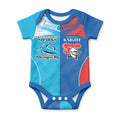 Custom Sharks and Knights Together Baby Onesie Sporty Style