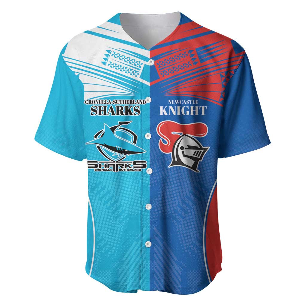 Custom Sharks and Knights Together Baseball Jersey Sporty Style