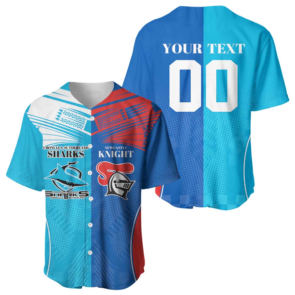 Custom Sharks and Knights Together Baseball Jersey Sporty Style