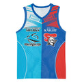 Custom Sharks and Knights Together Basketball Jersey Sporty Style
