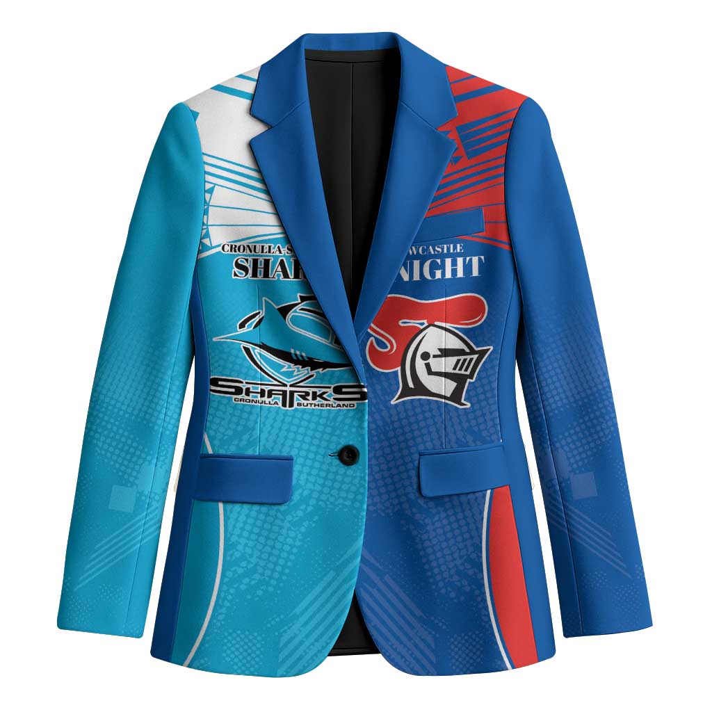 Custom Sharks and Knights Together Blazer Sporty Style