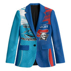 Custom Sharks and Knights Together Blazer Sporty Style