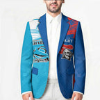 Custom Sharks and Knights Together Blazer Sporty Style