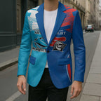 Custom Sharks and Knights Together Blazer Sporty Style