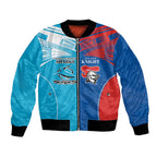 Custom Sharks and Knights Together Bomber Jacket Sporty Style