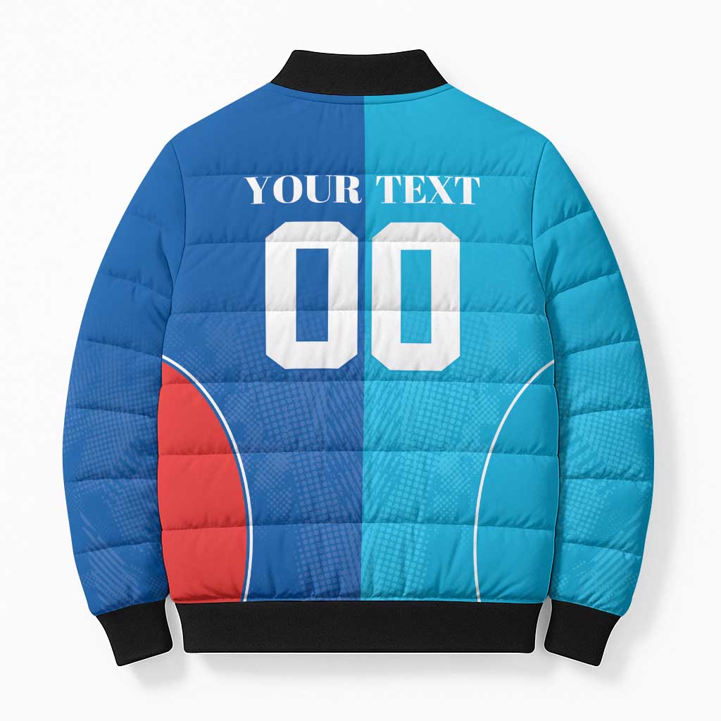 Custom Sharks and Knights Together Bomber Puffer Jacket Sporty Style