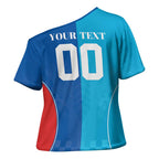 Custom Sharks and Knights Together Cross Shoulder Shirt Sporty Style