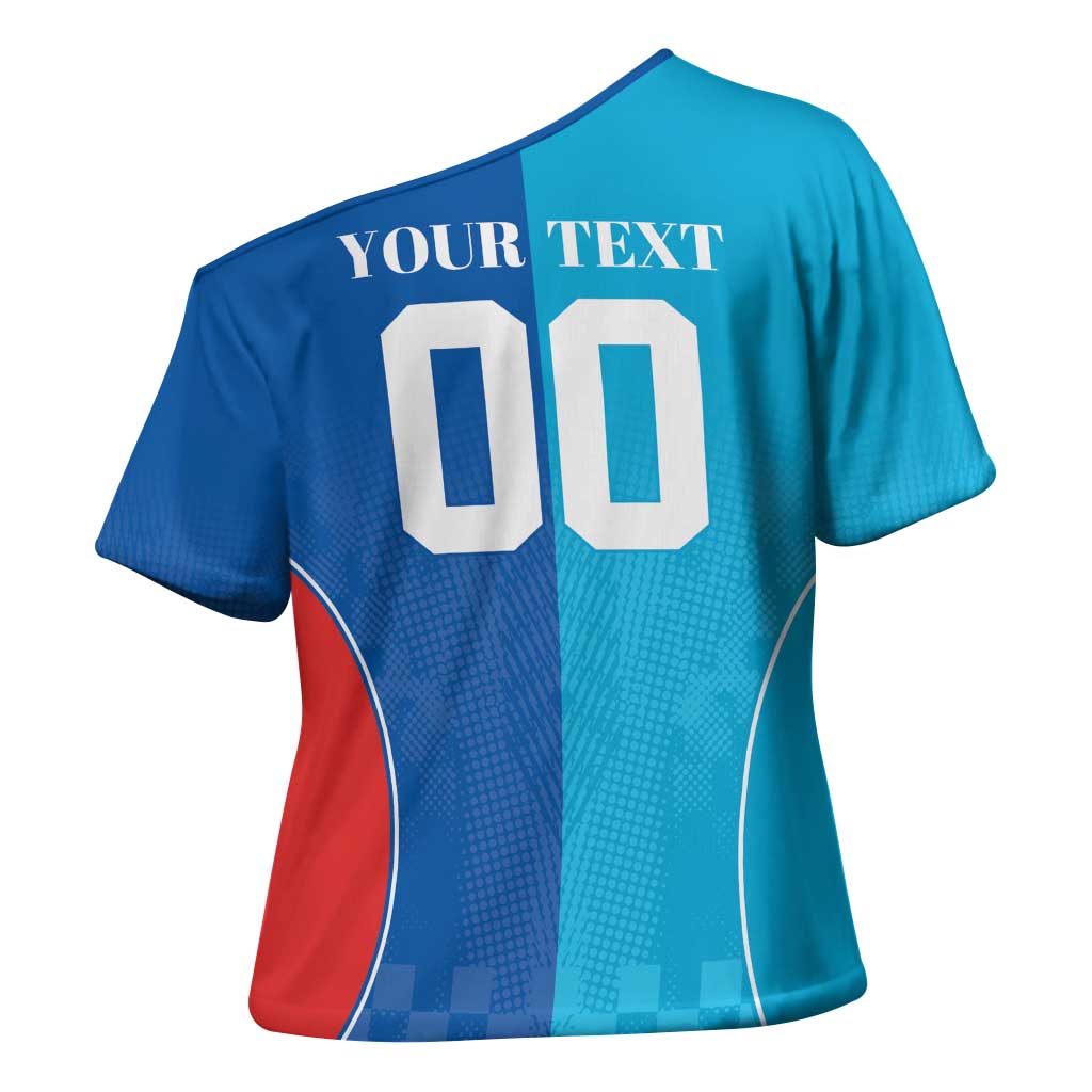 Custom Sharks and Knights Together Cross Shoulder Shirt Sporty Style