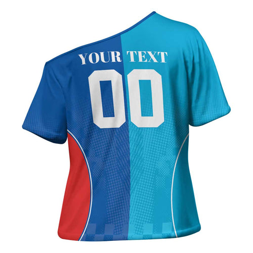 Custom Sharks and Knights Together Cross Shoulder Shirt Sporty Style