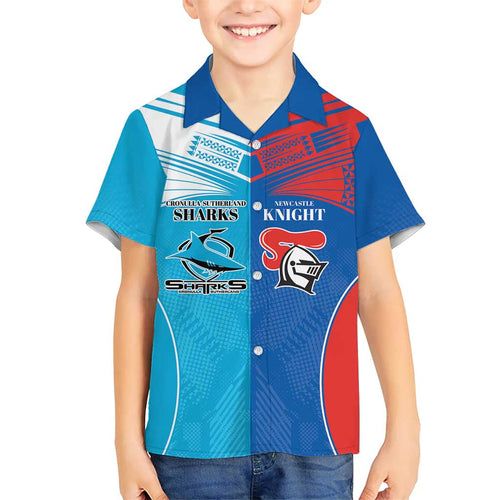 Custom Sharks and Knights Together Hawaiian Shirt Sporty Style