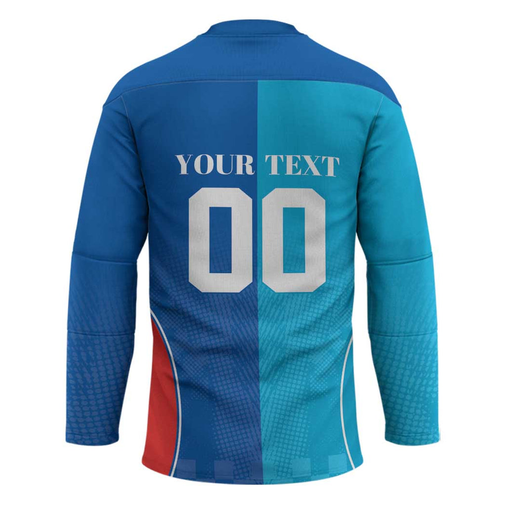 Custom Sharks and Knights Together Hockey Jersey Sporty Style